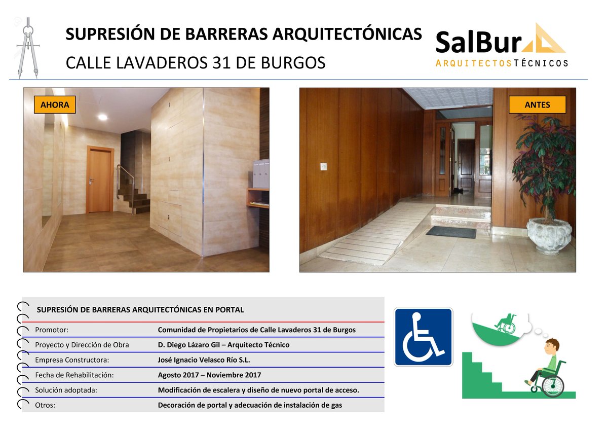 AT_SalBur's tweet photo. ¿Barreras arquitectónicas? #accesibilidadya Realizamos el proyecto para eliminarlas y te gestiona las subvenciones existentes. #barrerasarquitectonicas #accesibilidad
Puedes localizar y visitar nuestras actuaciones similares en el siguiente mapa de Burgos:
https://t.co/pOPKrHHBLj https://t.co/ZaOM3rrsv4