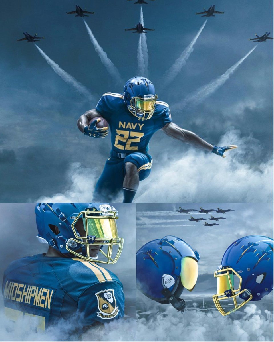 SportsCenter on X: Navy's Blue Angels-inspired uniforms 🔥 (via  @NavyAthletics)  / X