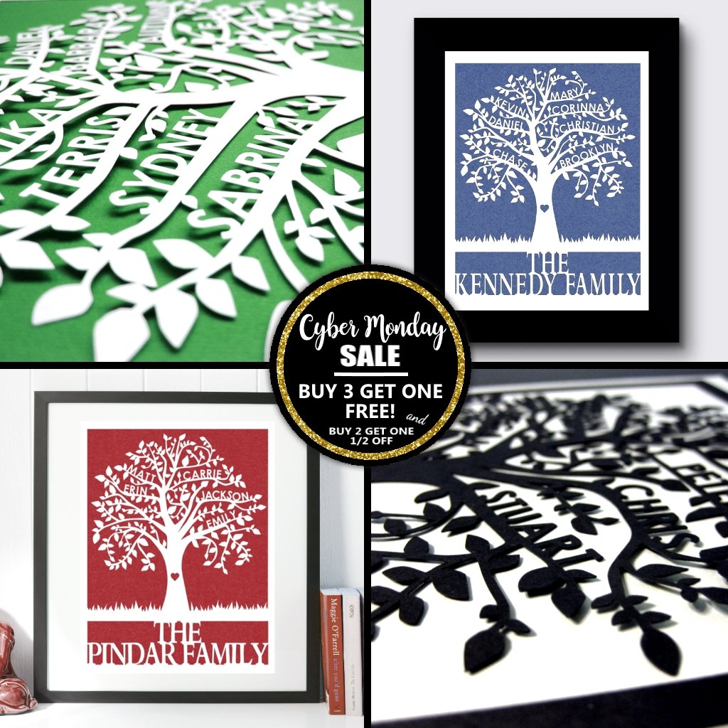 flyingowlstudio's tweet photo. ๐ณSpecial Deals on Papercut Family Trees ๐ช BUY 3 GET 1 FREE โ BUY 2 GET ONE 1/2 OFF โ Free Shipping Canada-Wide! ๐
#CyberMonday2017 #CyberMonday #freeshipping #etsyfinds #etsysale #Etsy #etsyca #familytree #Custom #holidayshopping #flyingowlstudio https://t.co/HaXGC6vvR7 https://t.co/AsxjlXqZ5q