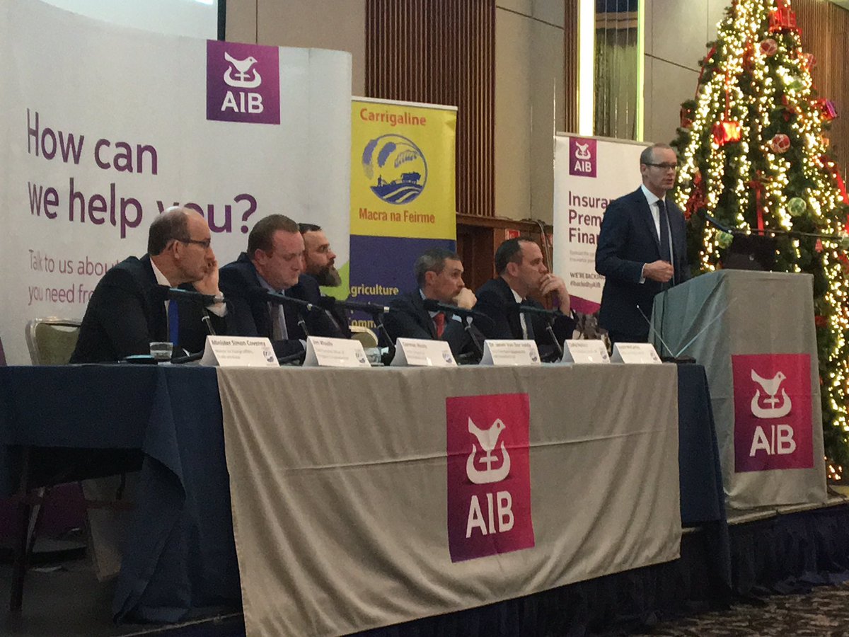 Britain a bit general in negotiations so far. We need clarity now on Financial Settlement; citizens rights and Ireland to move on says Minister Coveney #CarrigalineAgTalk #backedbyAIB