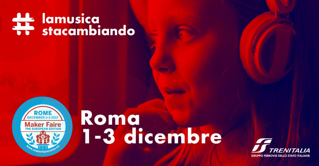 MakerFaireRome's tweet image. A #MFR17 arriva il treno #Rock di #Trenitalia, vettore ufficiale della Manifestazione che firma anche la #MakerMusic perché quest'anno #Lamusicastacambiando! Scopri i laboratori didattici per i #kids, le performance e il programma che ti aspetta! ow.ly/UmEi30gPT0R