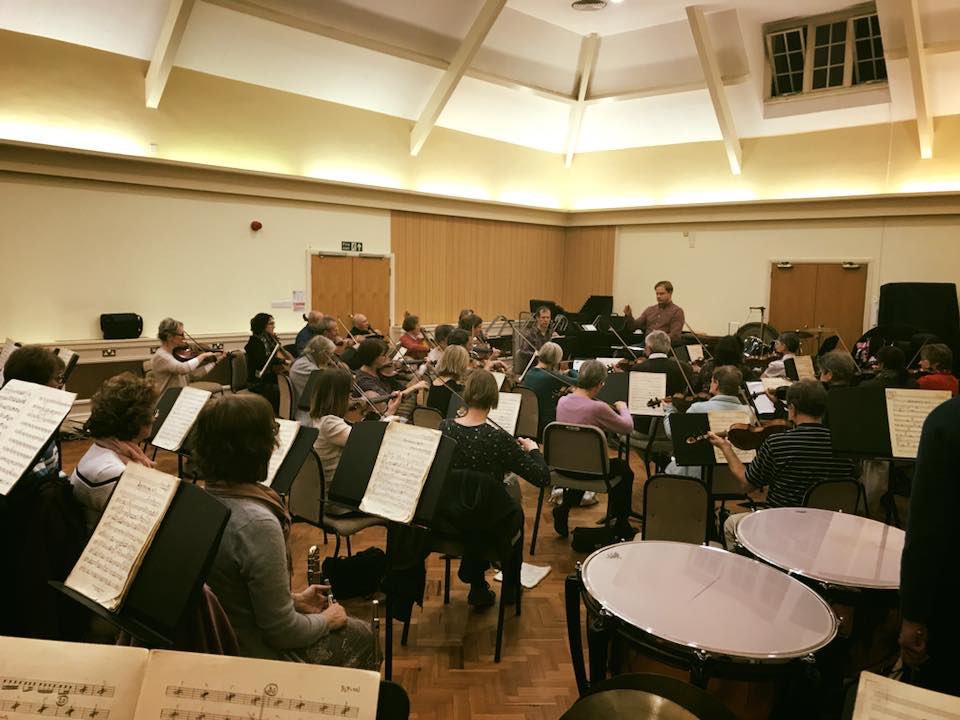 Our marketing officer <a href="/david_gandon/">David Gandon</a> popped into our Orchestral rehearsal this evening &amp; the orchestra were playing through #Shostakovich’s Leningrad Symphony for what will be a very special concert in February!