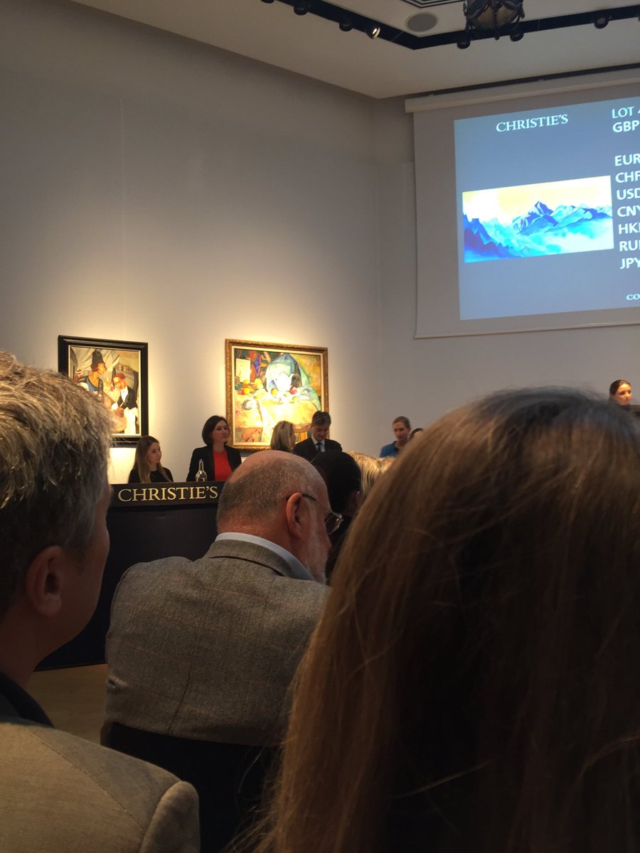 thelectureclub's tweet photo. .@ChristiesInc #Russian auction so well attended , #NataliaGoncharova (1881-1962) reached two million bravo ! https://t.co/VaeTlUFrJa