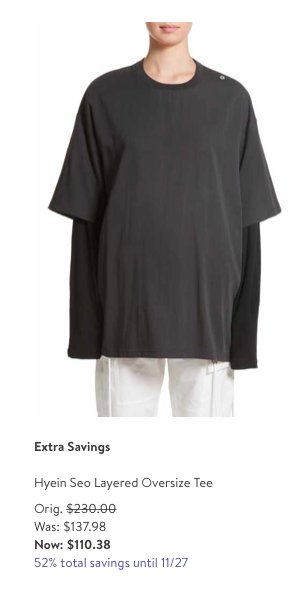 What a steal! And here I was about to dig through my dad's closet to get a ratty oversized T-shirt. #CyberMonday