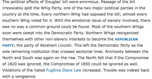 CSorenson2019's tweet photo. #apsuh220 The Kansas-Nebraska Act could be, in my opinion, the last straw for the war against North and South; read more https://t.co/oJWhGJ5gMN https://t.co/3Wv9m6Qo2r