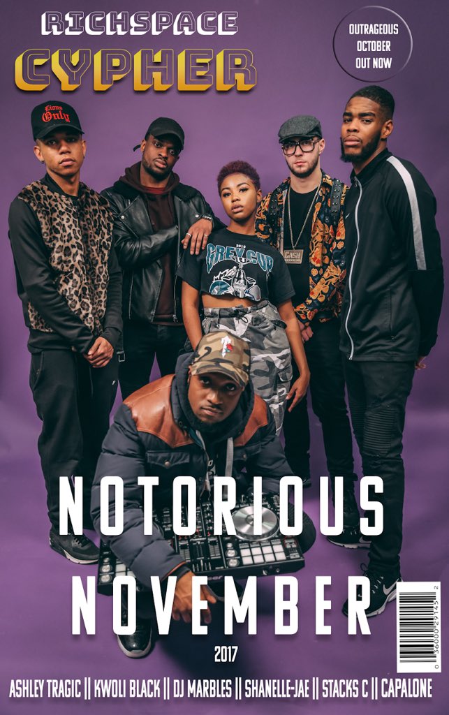 RichDir_'s tweet photo. @LostMarbless @tragic_SWB @KwoliBlack @StacksC @shanelle_jae @Capalone1 RSCypher • November 2017 • Cover 🎨
.
.
We are back with another exciting cover, this one titled ‘Notorious November’ ⭐️ .
.
#RSCypher #RichSpace https://t.co/ExWDLUP3fE