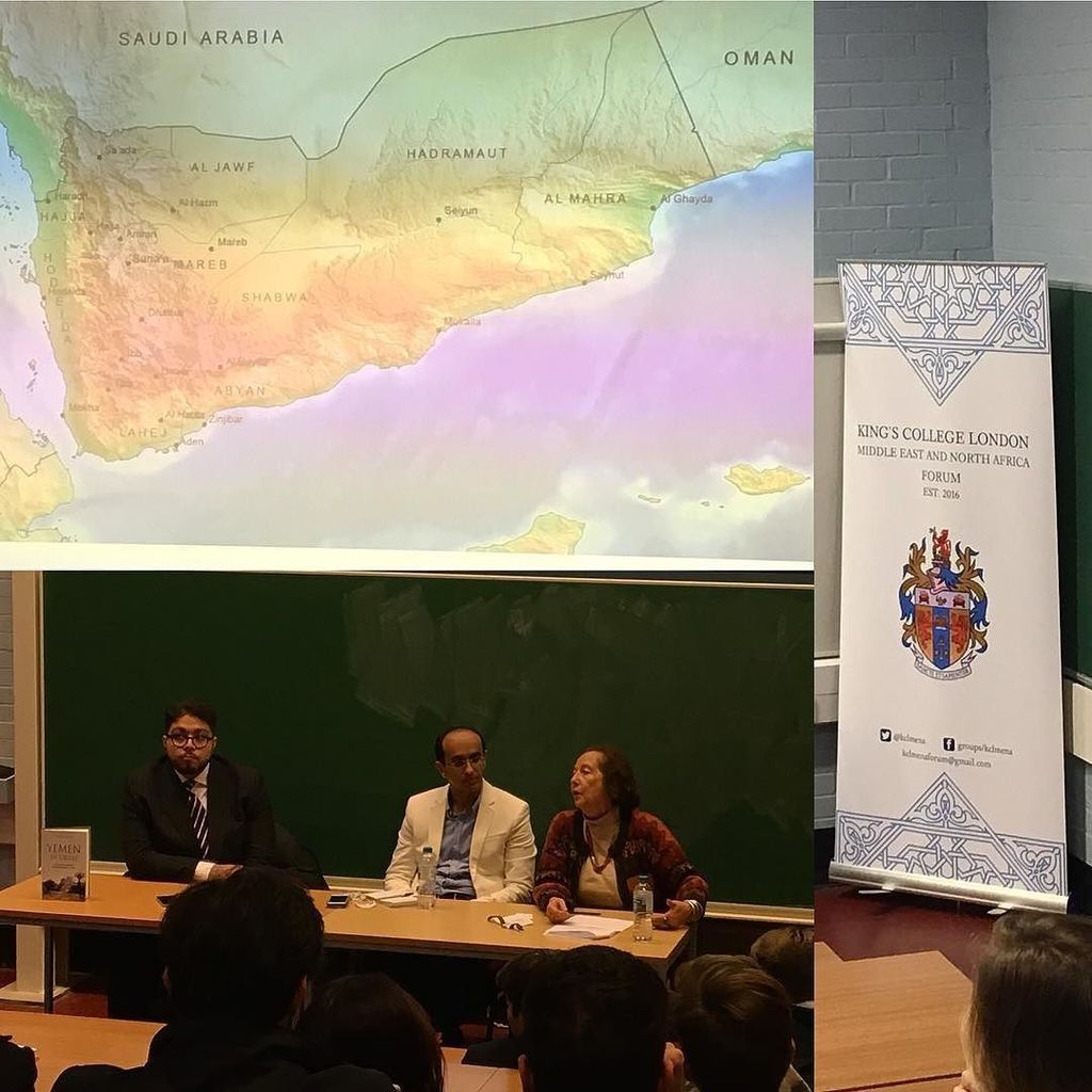 SaqiBooks's tweet photo. Thanks to @kclmena for hosting insightful discussion this evening on the current situation in Yemen with Helen Lackner. Excellent Q & A as well πΎπͺ #saqibooks #yemen #studentlecture #kingscollegelondon #yemenincrisis #whyyemenmatters #yemenwar #yemen_β¦ https://t.co/J0r9czrCV8 https://t.co/LWkX9dd0EA