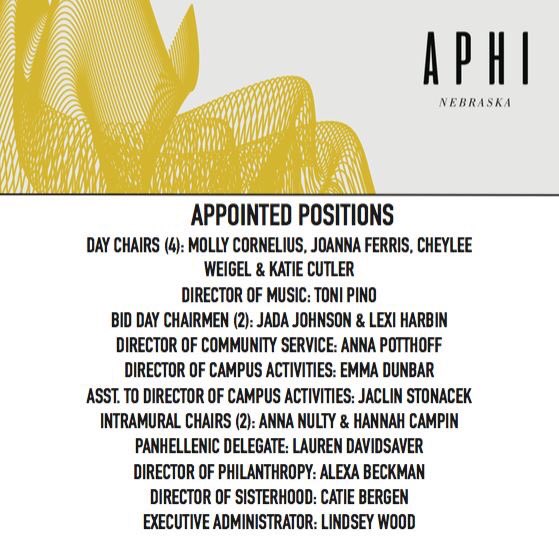 Congratulations to our new executive team and those who were appointed positions. Looking forward to this next year of leadership!