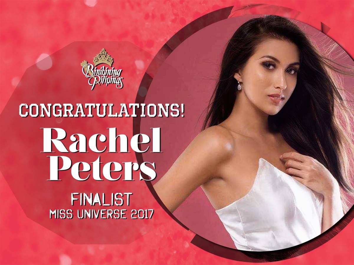___UniversalB's tweet photo. Congratulations #RachelPeters
You made us all proud! #MissUniverse #Philippines #MissUniverse2017 https://t.co/6buPybZOi2