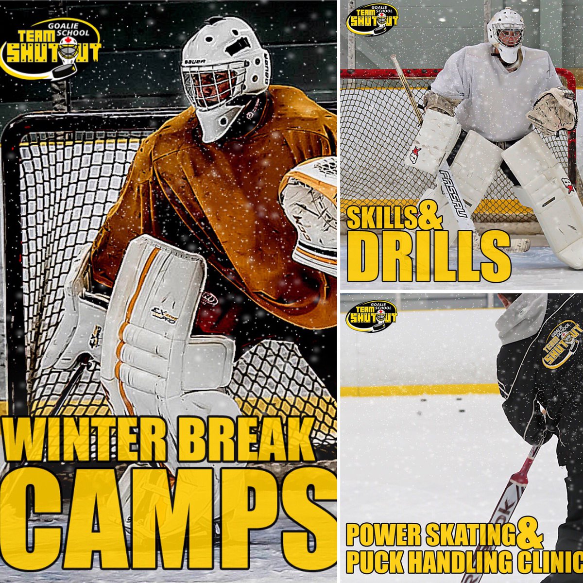 TEAMshutout's tweet photo. 🎄 REGISTER now for our Winter Break Camps this holiday season.🎄 Don’t forget about Skills & Drills and Power Skating & Puck Handling Clinics.
#teamshutout #goalieschool #goalieschools #goalietraining #creasecontrol #ProfileBasedTraining #TechnicalFramework #goalieLife https://t.co/dhoq4LYig3