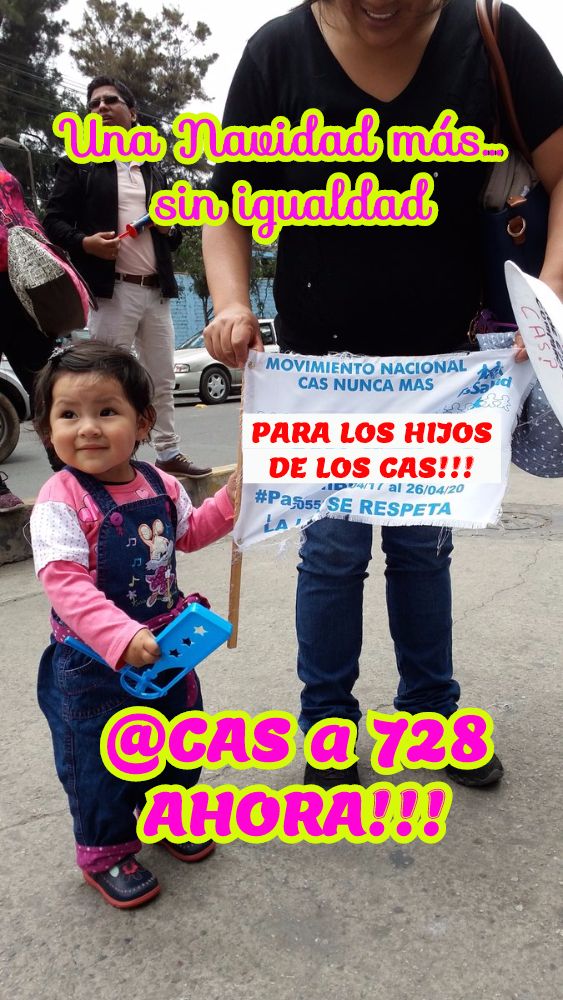 NellyU27's tweet photo. Los @Cas_a_728 de @EsSaludPeru pedimos nuestro pase en #MayorCantidadMensual la #ListaDeBeneficiados en #En3años lo exige la #Ley30555 Dr. @augusegui #8AñosSonSuficientes @MTPE_Peru #JusticiaLaboral 💪 #CasNuncaMás #Navidad 🎄#Hijos #SinIgualdad 🎁 https://t.co/9RevZse3uk