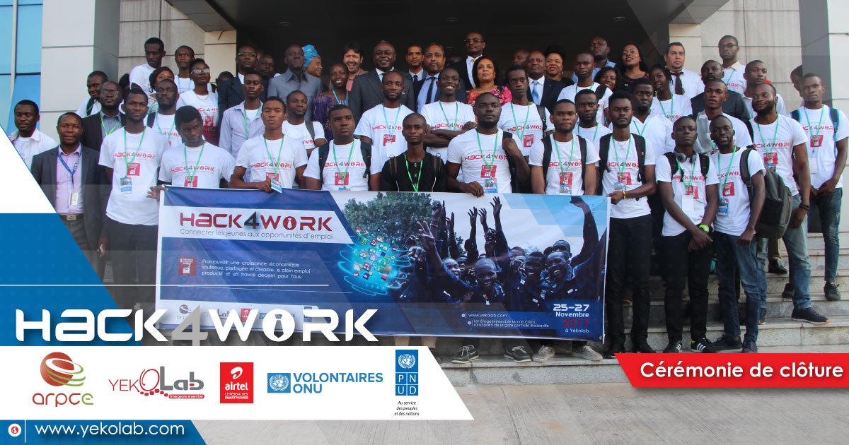 Yekolab's tweet photo. #Hack4work
Après 48h de travail acharné, le #Hack4work est enfin arrivé à son terme. Un moment particulier des jeunes congolais de prouver leur talents et créativités aux yeux du monde.
Oui! L'objectif est atteint et aucune équipe a démérité. https://t.co/cyrNjkSX93