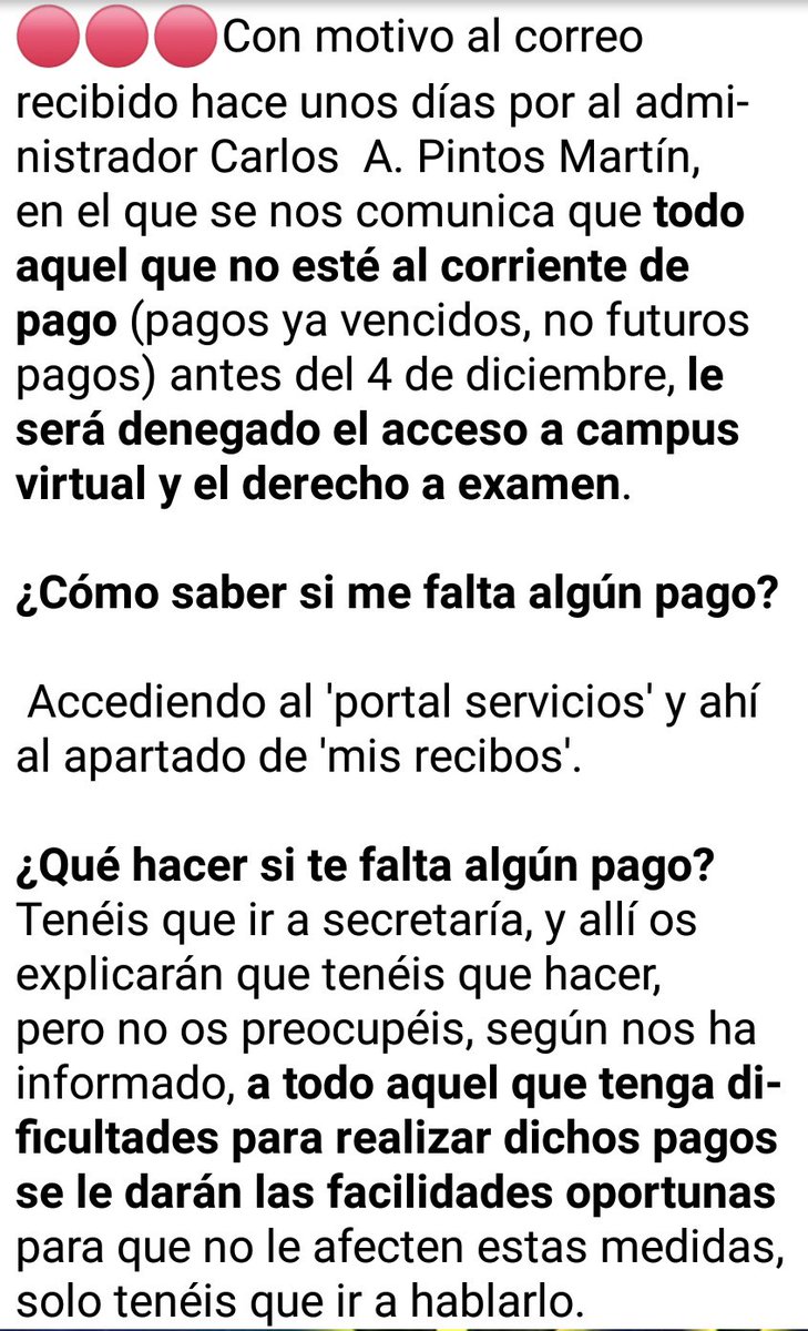 Comunicado oficial