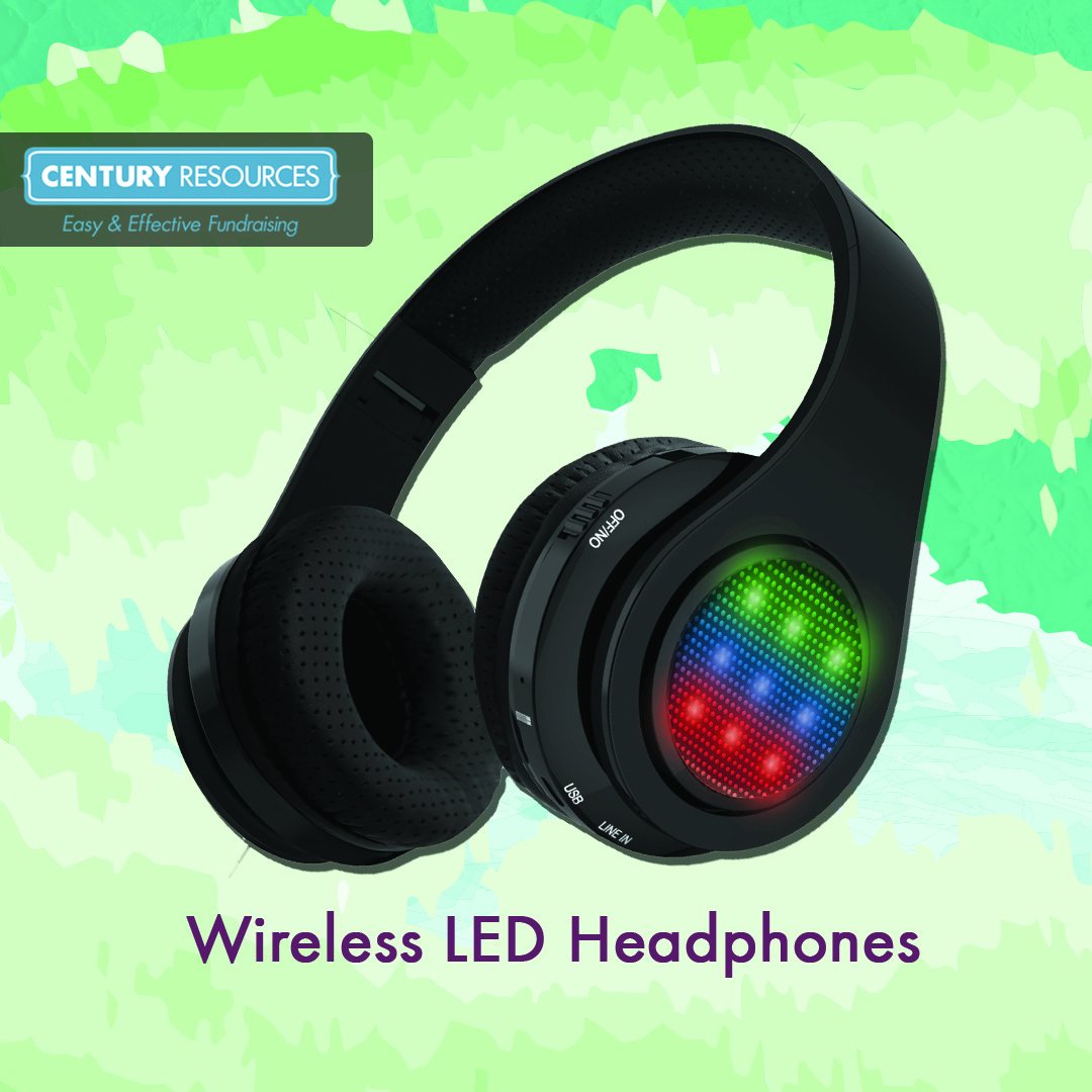 CenturyResource's tweet image. Make sure you sign up to receive these Wireless LED Headphones once you earn a Level B award! With 3 flash Led Light Red, Blue, and Green. Light will be changed according to your music ,follow the music ups and downs at ear-pad two sides.