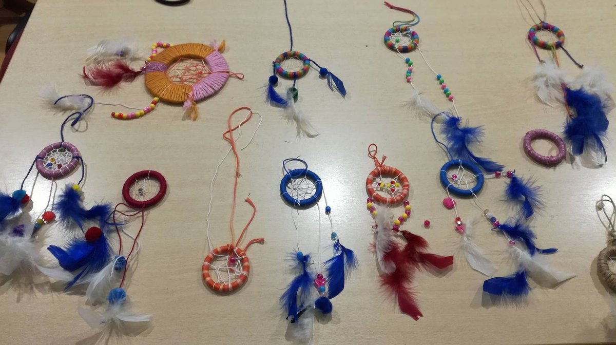 acpodgorica's tweet image. #NativeInspired hvatači snova nastali na radionici u @acpodgorica