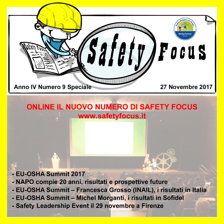 safetyfocus_it's tweet photo. E' online il nuovo numero di Safety Focus ★ ★ ★ https://t.co/lX5tzr9B6i ★ ★ ★ Anno IV Numero 9 Speciale del 27 Novembre 2017 ★ ★ ★ #euoshasummit #inail #sle17 #fondazionelhs https://t.co/OoKhSqFPg6