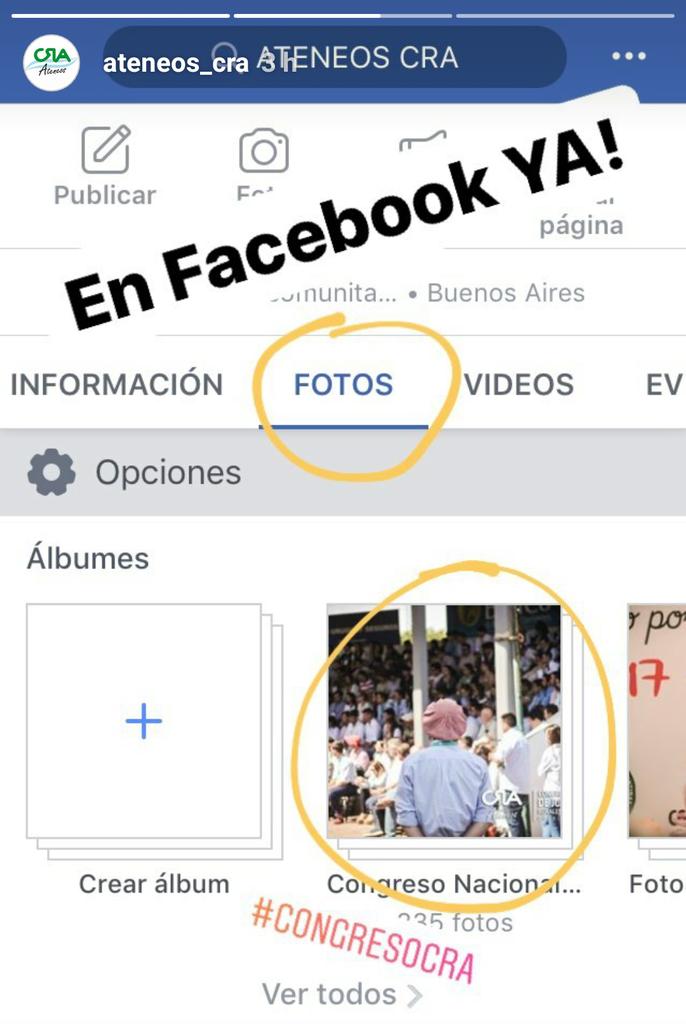 Reviví cada momento del #CongresoAteneosCRA en nuestro Facebook "Ateneos CRA" 
-Etiquetate a vos y tus amigos-
