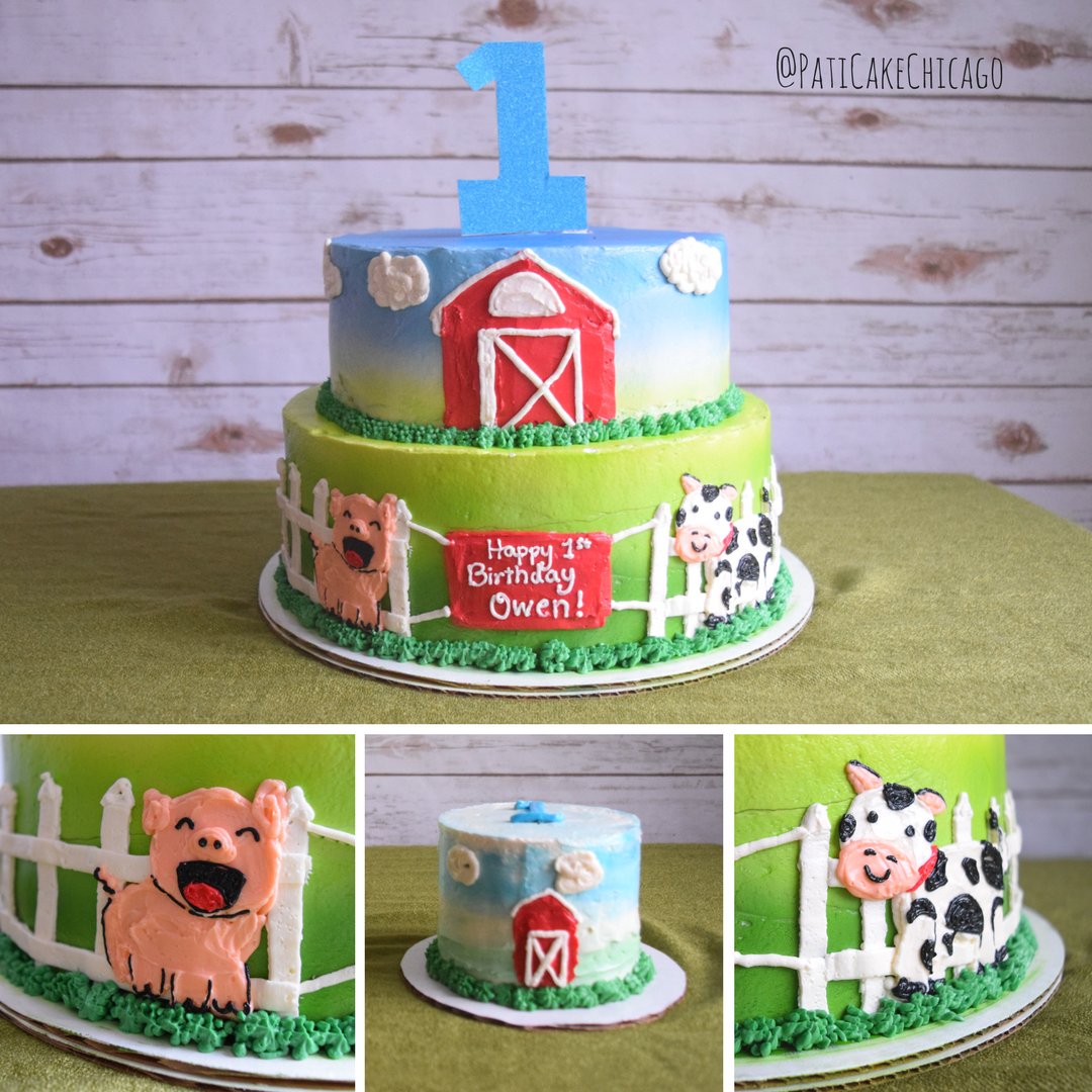 Pati Cake On Twitter Happy 1st Birthday Owen Farm Animals Theme