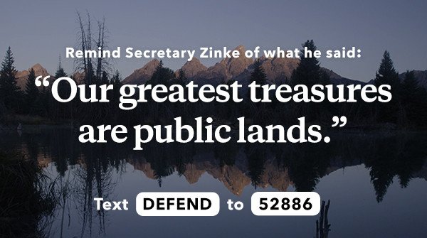 thisisSOULCRAFT's tweet photo. I spoke up for public lands. Click https://t.co/zLEIpVxNWD to do the same. https://t.co/XVU0xWoPVj https://t.co/LSBjsTmJRn