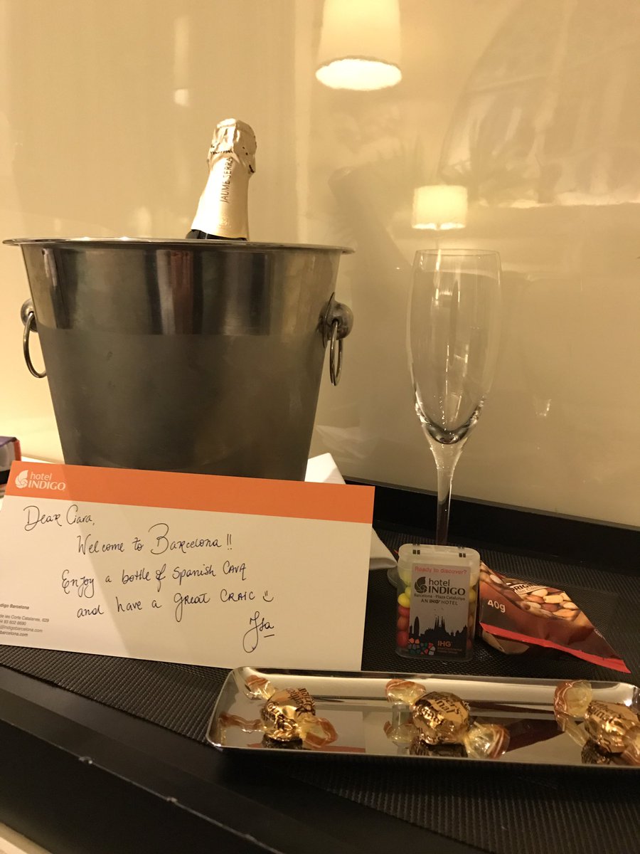 A superb welcome to the fantastic <a href="/hotelindigobcn/">HotelIndigoBarcelona</a>. Thank you so much Isa!!