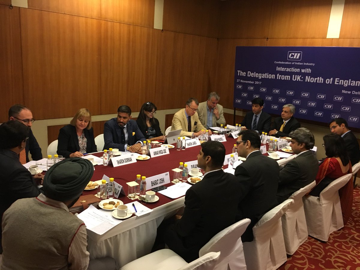 AmmarMirza's tweet photo. Another #incredible day in #India hosted by @FollowCII @PMOIndia @TajHotels significant bilateral trade &amp; investment opportunities with #NorthernPowerhouse led by @northeastlep @JakeBerry @Sharonjandu12 @NE1BID @AllDUNews transported by wonderful @emirates https://t.co/7dUzCtuu4c