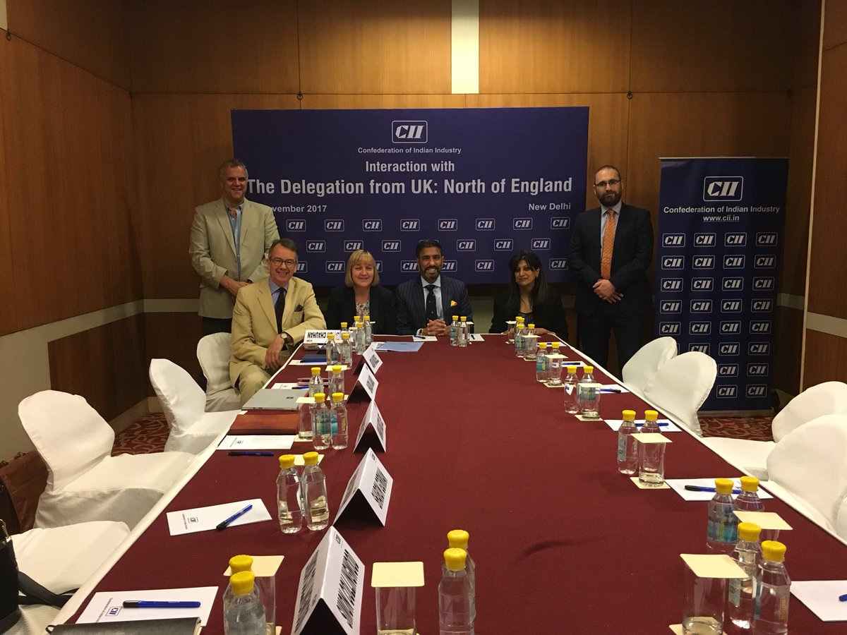 AmmarMirza's tweet photo. Another #incredible day in #India hosted by @FollowCII @PMOIndia @TajHotels significant bilateral trade &amp; investment opportunities with #NorthernPowerhouse led by @northeastlep @JakeBerry @Sharonjandu12 @NE1BID @AllDUNews transported by wonderful @emirates https://t.co/7dUzCtuu4c