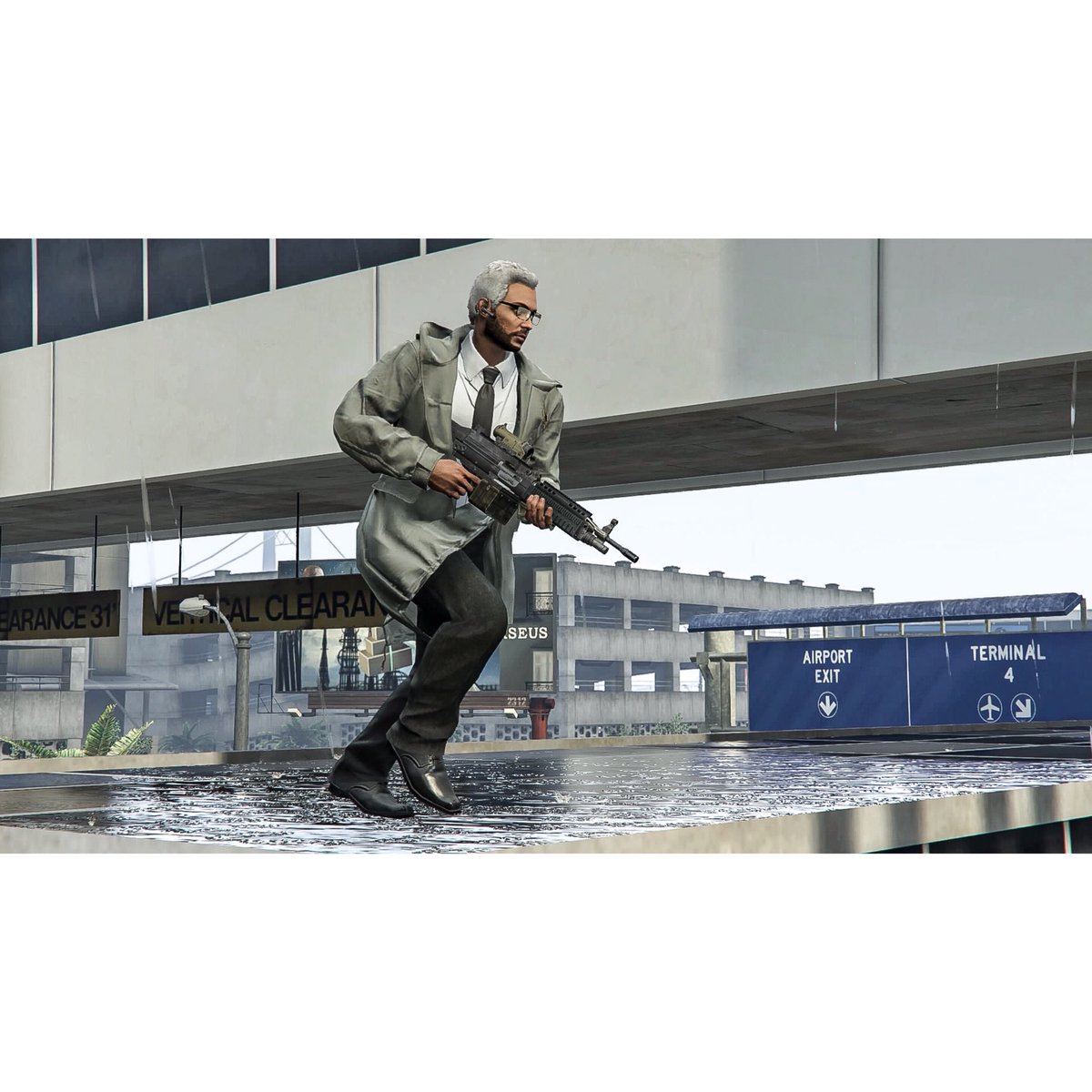 AntonioVercetti's tweet photo. My car had been waiting for me to travel back home. Now I’m using it to chase the van onto the runway - no idea where the suspect is heading. https://t.co/QVzN7B2zbu