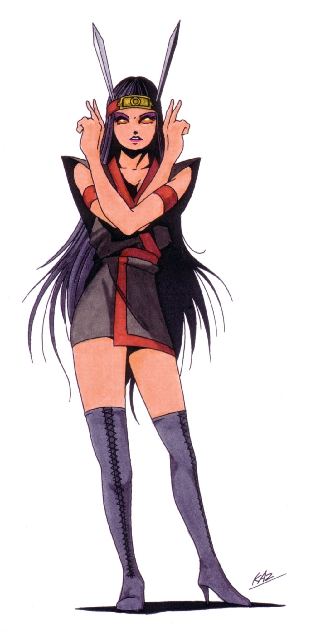 魔王ルシファー on Twitter "いいニーハイの日 メガテン 【ガイア教徒 鬼女郎(おにじょろう