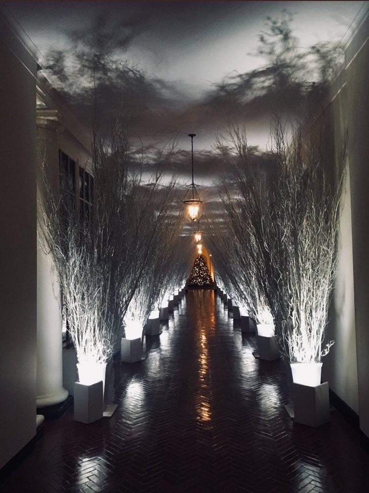 The best black metal album art of the year goes to the White House holiday decorations.