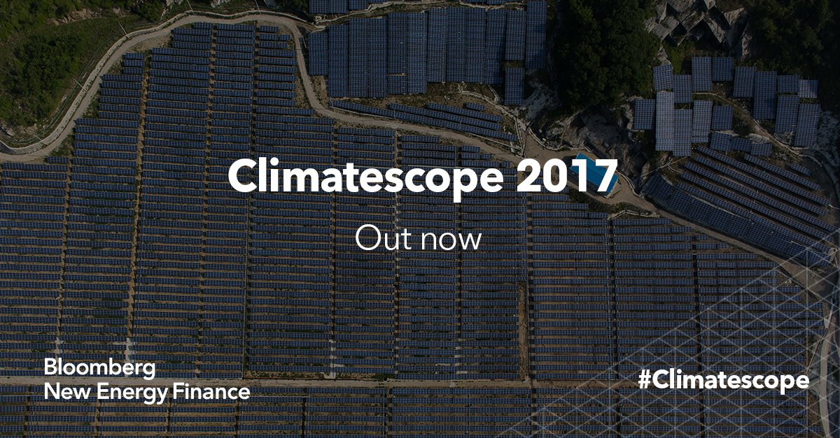 BloombergNEF's tweet photo. Climatescope 2017 is out! Access the report as well as interactive data, tools and analysis on 71 emerging market nations here: https://t.co/sejfAeA7f2 #Climatescope https://t.co/3dmyZcuUhj