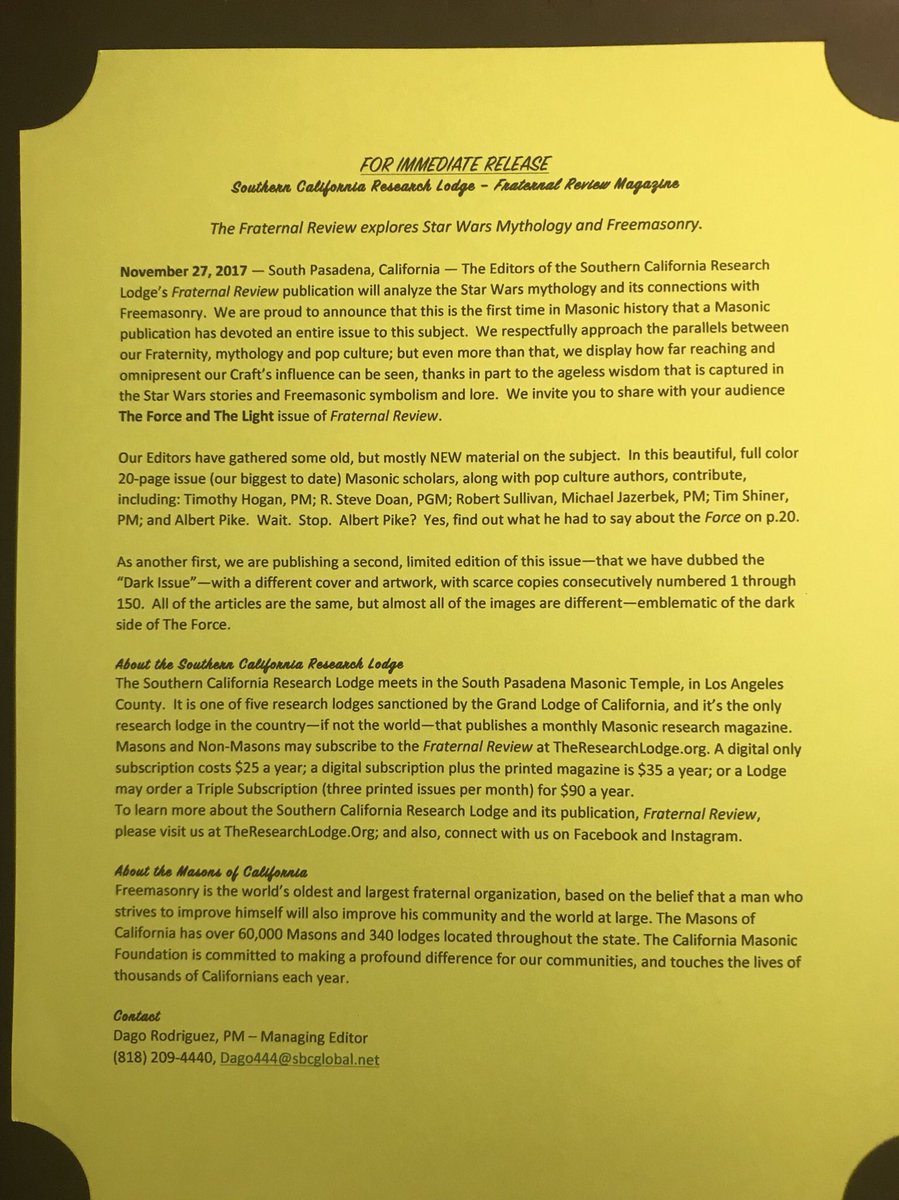 Received a special #package in the mail to day from the #Southern #California #Research #Lodge and Brother Dago . It was quite a surprise and I can’t wait to look through them. They put out a #fantastic #magazine and everyone should check them out. <a href="/GrandLodgeOhio/">Grand Lodge of Ohio</a>