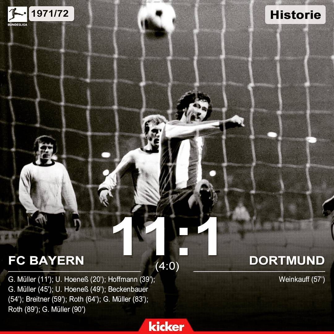 Sextuple winners 🏆🏆🏆🏆🏆🏆 on Twitter: "On this day in 1971, FC Bayern  beat Borussia Dortmund 11-1… "