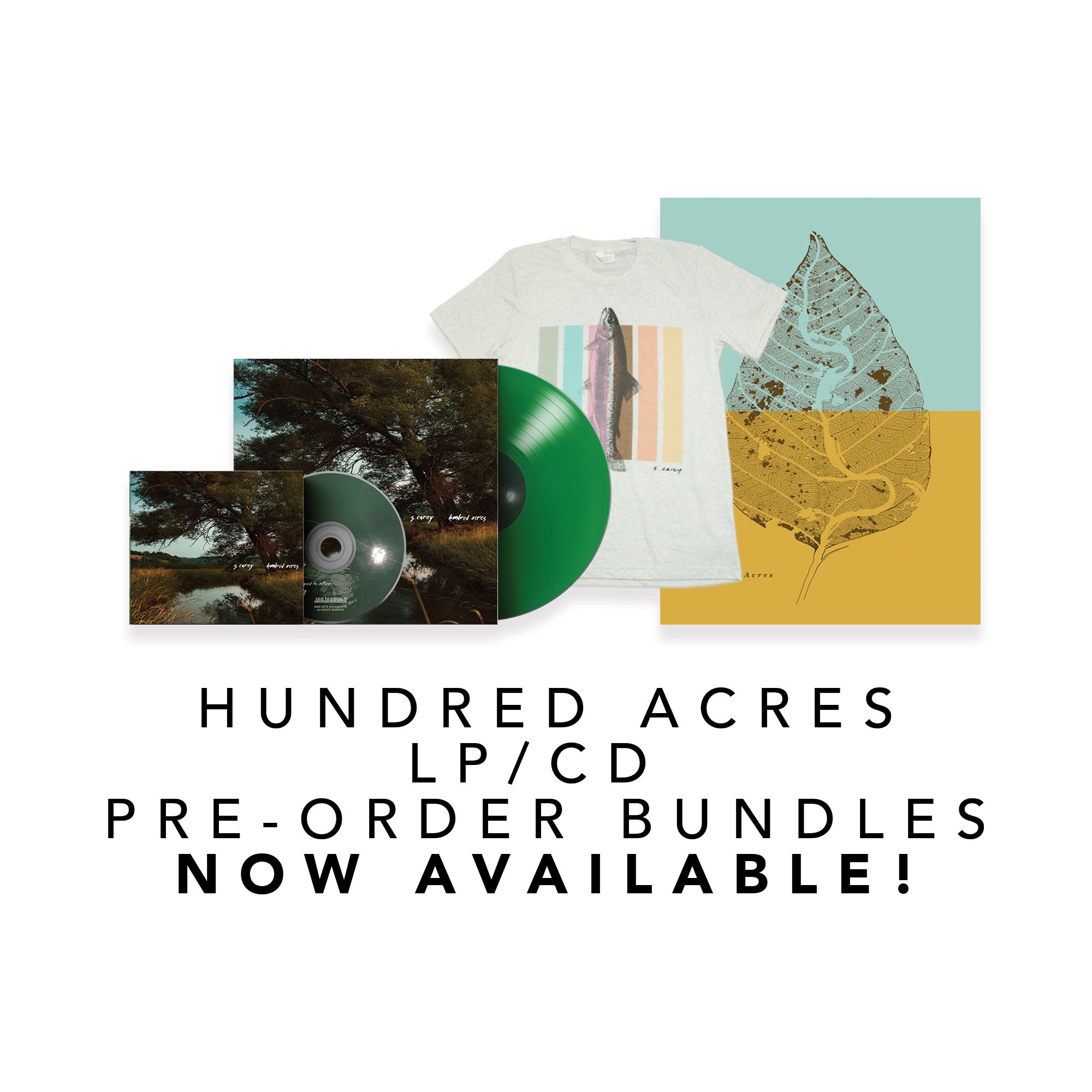 S Carey Pre Order Hundred Acres Bundles Choose From Either The Cd And Lp Plus Get A Brand New Poster And The Orig Trout Tee H E R E T Co Efvdwfskns S Carey Pre Order Hundred Acres Bundles Choose From Either The Cd And Lp Plus Get A Brand New Poster And The Orig Trout Tee H E R E T Co Efvdwfskns
