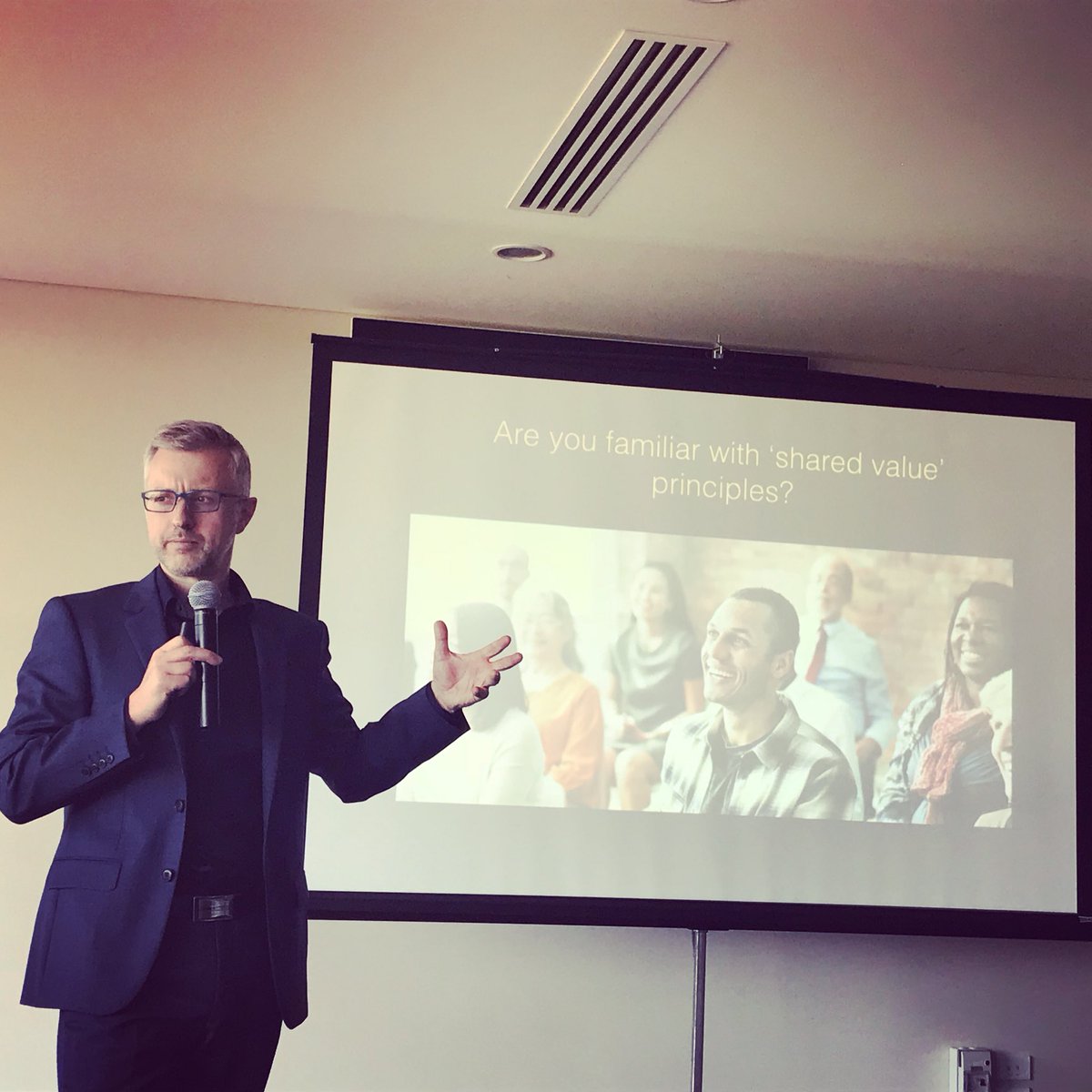 NFPConnect's tweet image. Listening to @PhilPrestonTwit on shared values. Difference between Values and Value. #ShareValue #SVRoadshow @facsnsw