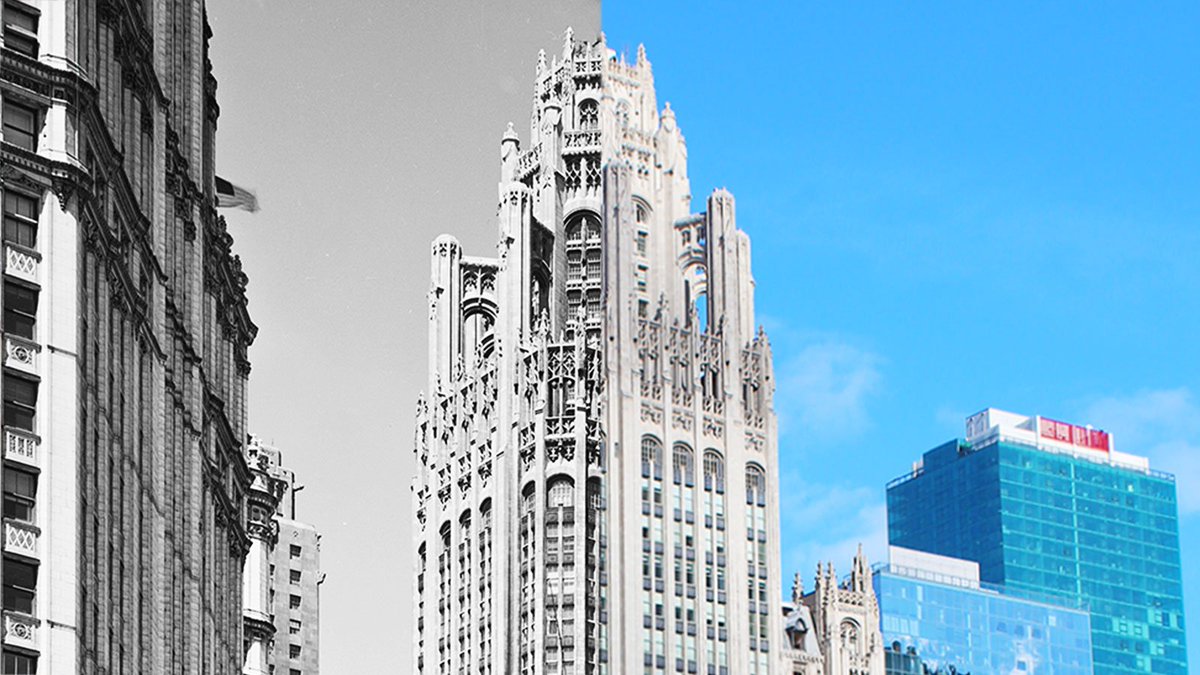 wttw's tweet photo. Geoffrey Baer explores the Chicago River: Then and Now, in Photos: https://t.co/V7pwDJZ8v4 @ChicagoMuseum @chiarchitecture @BridgehouseMuse https://t.co/YrLgeEiuOr