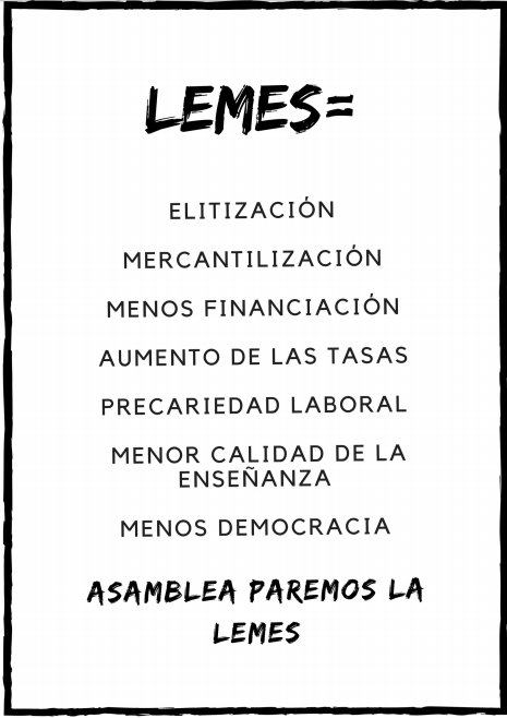 Ante la propuesta de Cifuentes, decimos todos juntos #NoALaLEMES, por todo lo que significa.