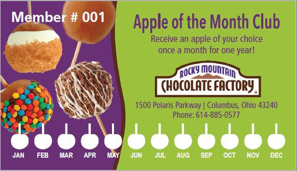 rmcfcolumbus's tweet photo. Are you addicted to our caramel apples? Purchase an Apple of the Month Card! It's only $75 &amp; you get one apple of your choice per month. Retail value is up to $130!
#caramel #apple https://t.co/U5JJQEiUBa