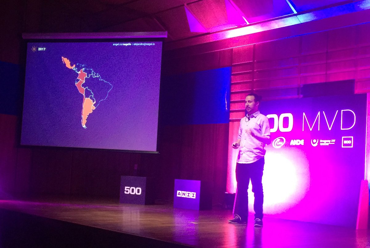 ANIIuy's tweet photo. Alejandro presenta @sagal_uy una plataforma de gestión de canales de venta online dirigido a optimizar  los procesos necesarios para aumentar las ventas reduciendo sus costos. #ecommerce #DemoDay #500MVD
#500strong https://t.co/yNWSBiz4MG