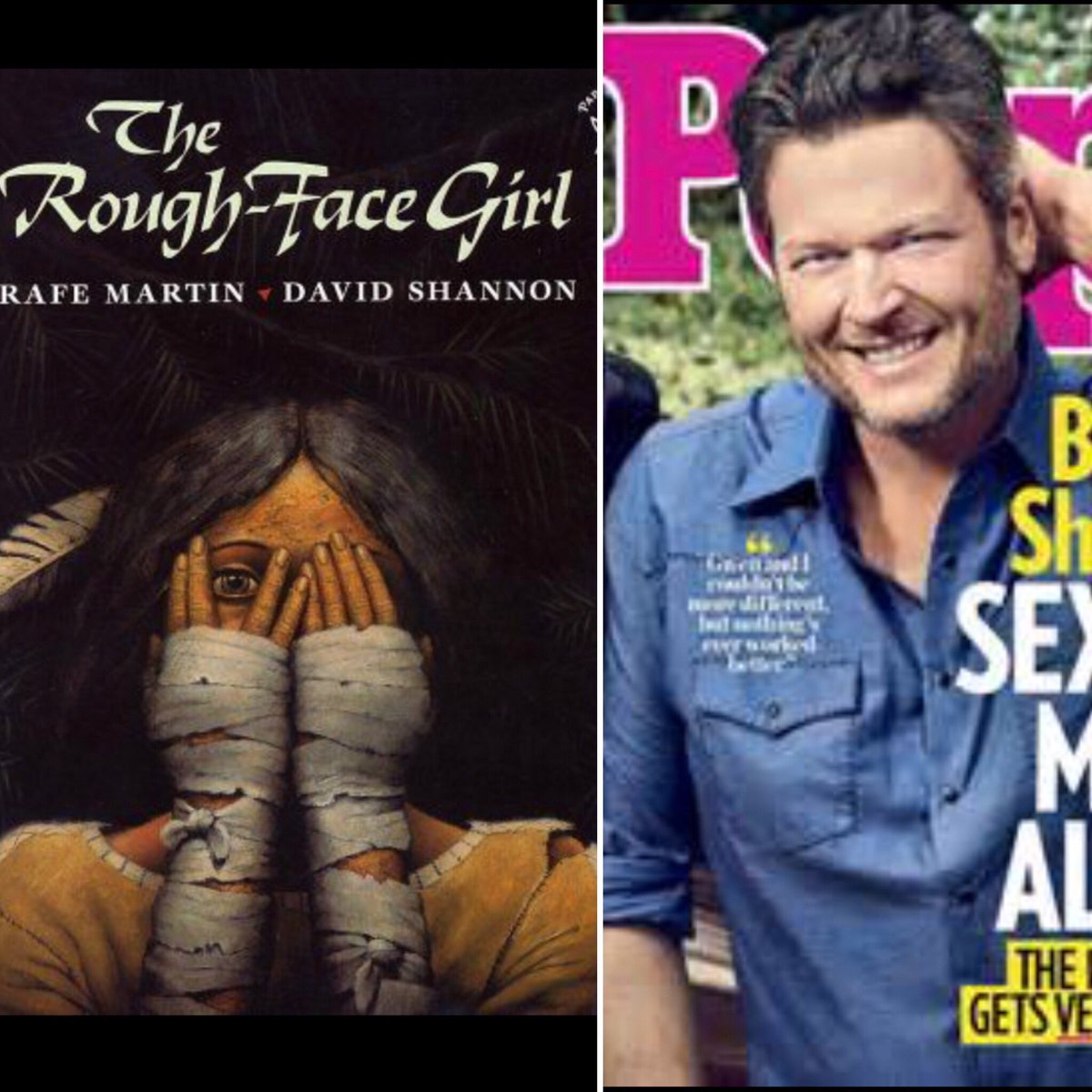 When a second grader makes a strong text to text connection between “The Rough-Face Girl” and People’s “Sexiest Man Alive” Issue. 😂 amazing!