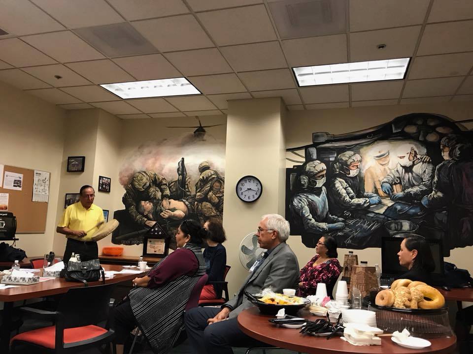 On Nov. 9th, the UAHS V.E.T.S. Center, in collaboration with UAHS-ODI and AZ InMED, hosted a Flag Raising Ceremony in honor of Veteran’s Day. A special thanks to our Veterans from the V.E.T.S. Center and to Bill Ward, for the wonderful flute song. Thank you to all who attended!