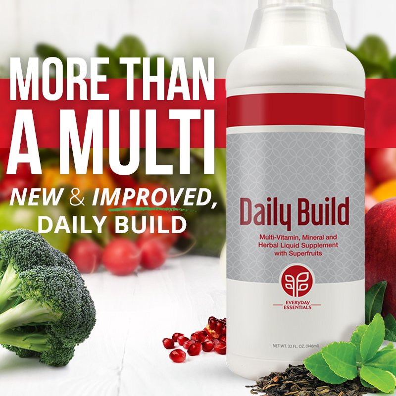 Give your body the strong foundation it deserves with our new and improved Daily Build Liquid multivitamin. Shop NOW at bit.ly/2uxEiIK