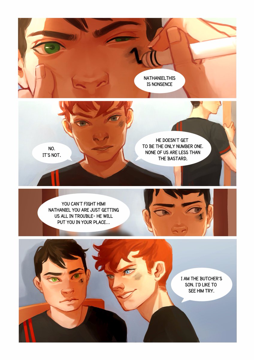 Midreky's tweet photo. PART 1 of the work I did for the Exy or Death zine! This were the two pages I did for the Reverse Mini Bang based on a little AU idea I came up with. #tfc #allforthegames #neiljosten #andreil
More info at: https://t.co/gG5CBwh8yR https://t.co/kWyZyc8X9h