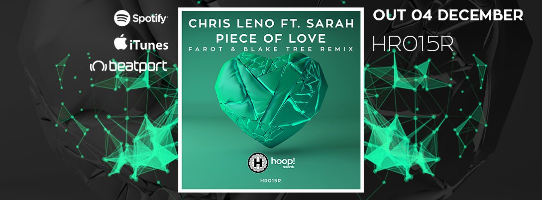 NEW Remix w/ <a href="/FabianoMRotondo/">FAROT</a> for <a href="/ChrisLenoMusic/">Chris Leno</a> ft. Sarah

<a href="/HoopRecords/">Hoop Records</a> 

#blaketree #remix #farot #hooprecords #hoop #music #pieceoflove #love #house #futurehouse #new