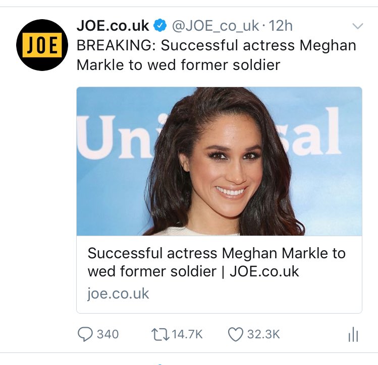 MrNiallMcGarry's tweet image. The @JOE_co_uk team nailed the #RoyalEngagment story. Most viral story on it around the world today by a distance because of our own unique take.