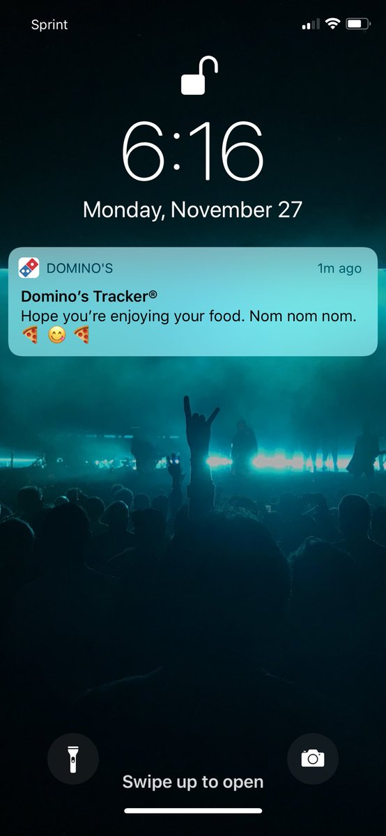 jbabu's tweet photo. When bae checks on you. #dominos https://t.co/e9whP6mH2p