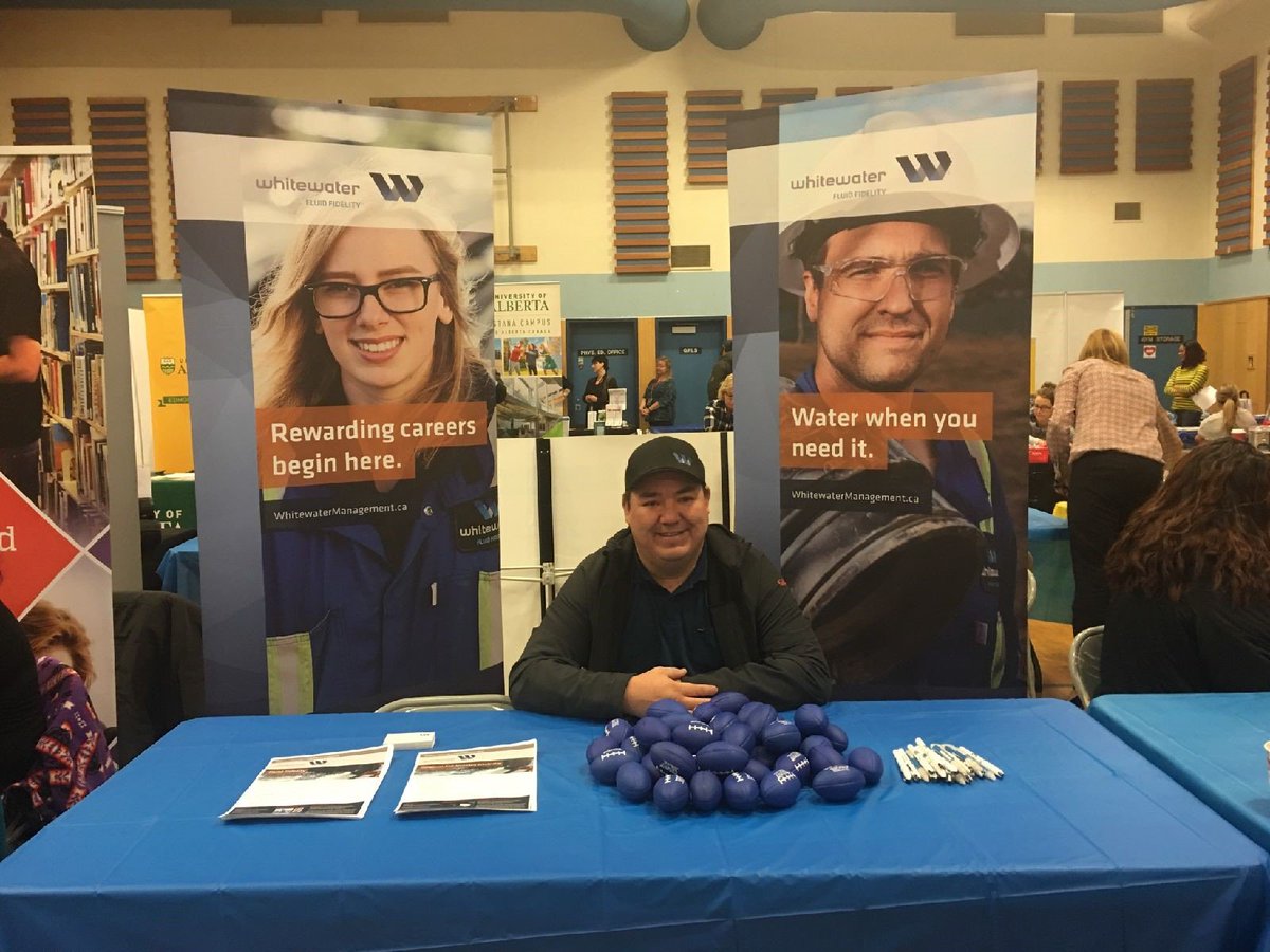 fluidfidelity's tweet photo. Last week we were at the Alexander First Nation Career Fair, where we got to talk to over 200 Aboriginal youths about our exciting job opportunities!   #whitewatermanagement #fluidfidelity #watermanagement #careerfair #alexanderfirstnation #whitewater.careers https://t.co/BWnalIP3vE