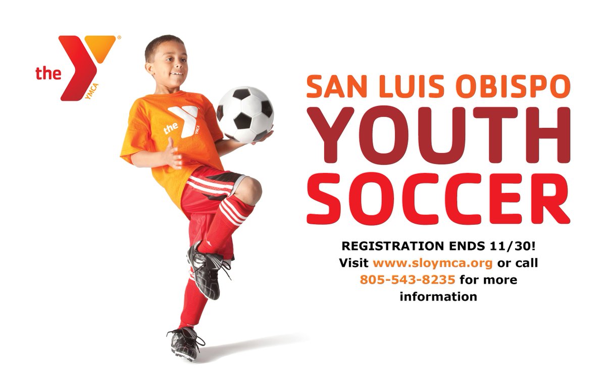 Don't miss your chance to sign up for the Y's Youth Soccer league! Registration closes soon! #sloymca #ymca #youth #youthsports #youthdevelopment #healthyliving #soccer #sports #youthsoccer