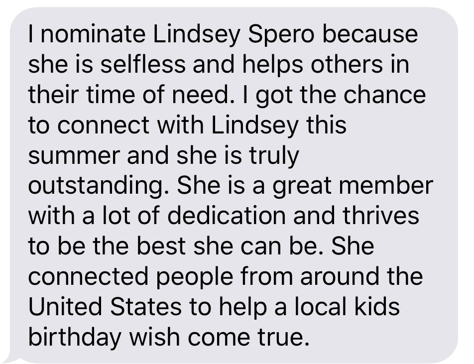maddycantu02's tweet photo. This weeks #MemberMonday is @lindsey_spero. She was nominated not only once but twice, congratulations Lindsey and thank you for all your hard work ☺️💙 https://t.co/BQa6zGnPcF