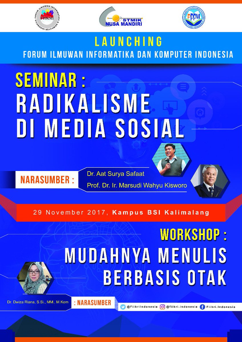Seminar &amp; Workshop yang diselenggarkan oleh Forum Ilmuwan Informatika &amp; Komputer Indonesia

Silahkan daftar di:
tinyurl.com/PendaftaranSem…