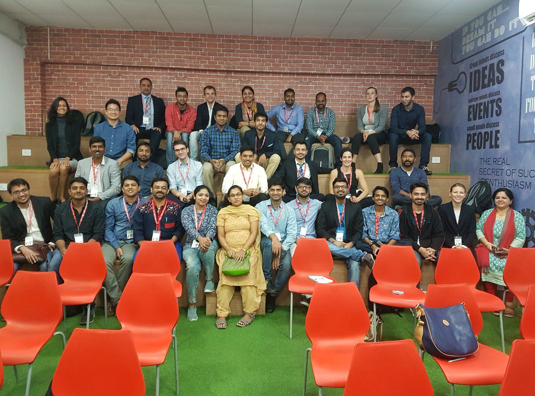 Talking to this great group of innovators about culture. <a href="/swissnexindia/">Swissnex in India</a> and the Academia Industry Training Camp. Good luck all!